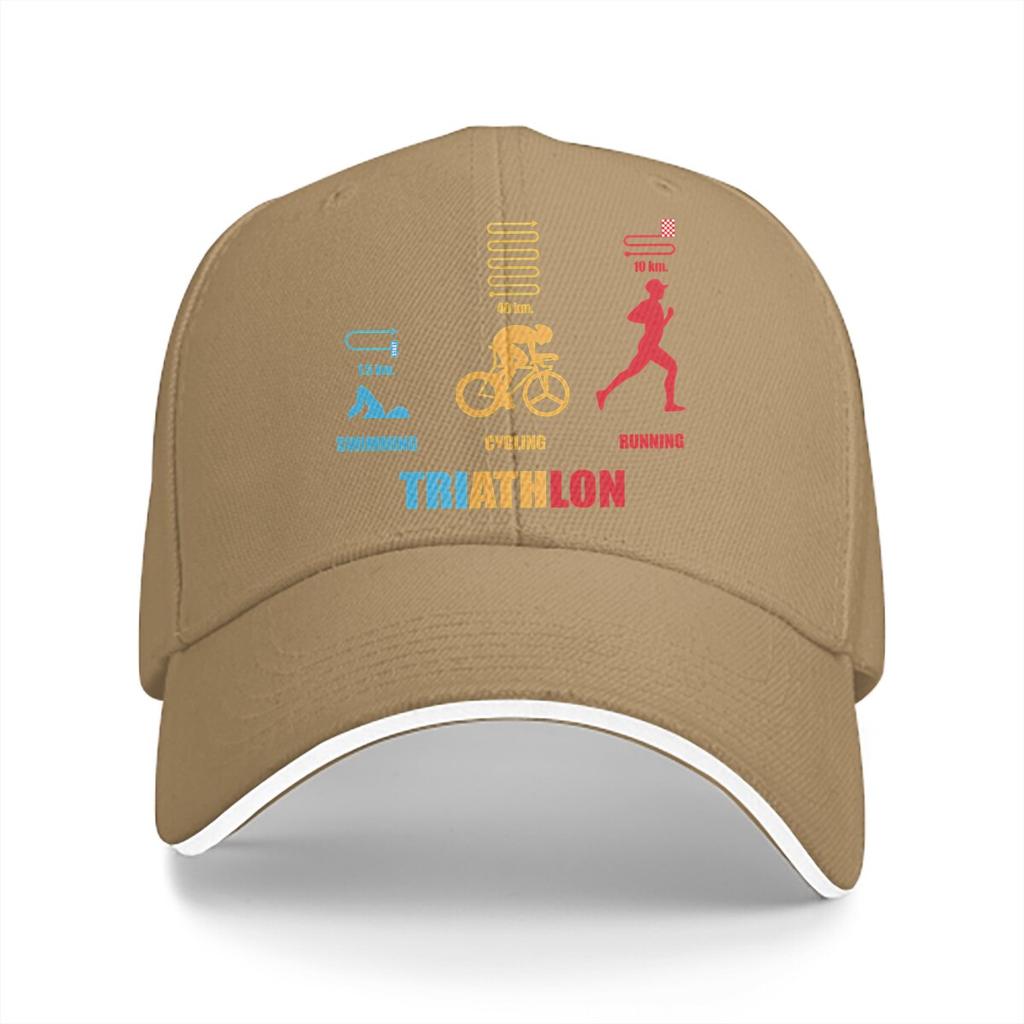 Triathlon Mehrfarbige Mütze Schirmmütze Unisex Triathlon Bunte Personalisierte Schirmmützen