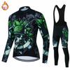 2026 Skull Men Winter Cycling Jersey Set Team Bicycle Clothing Fleece Road Bike Shirt Bike Clothing MTB Maillot Ciclismo Culotte