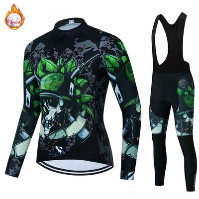 2026 Skull Men   Team Bicycle Clothing Fleece Road Bike Shirt Bike Clothing MTB Maillot Ciclismo Culotte 2026 Winter Warm Cycling Clothing Set
