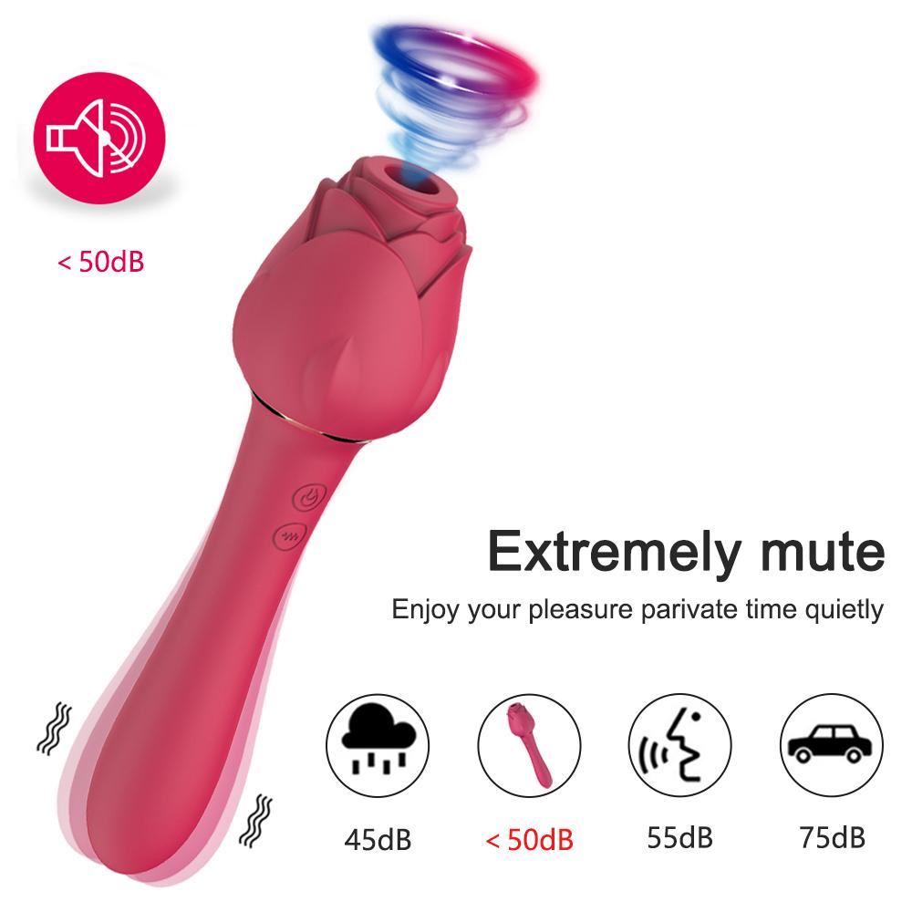 Rose-Sucking Toys Vibrator for Women Nipples Clitoris Vacuum Clit Sucker Stimulator Female Sex Toys Goods Vibrators for Adults Waterproof Masturbator