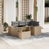VidaXL Garden Lounge Set with Cushions 5 Pcs Beige Braided Resin 3269139