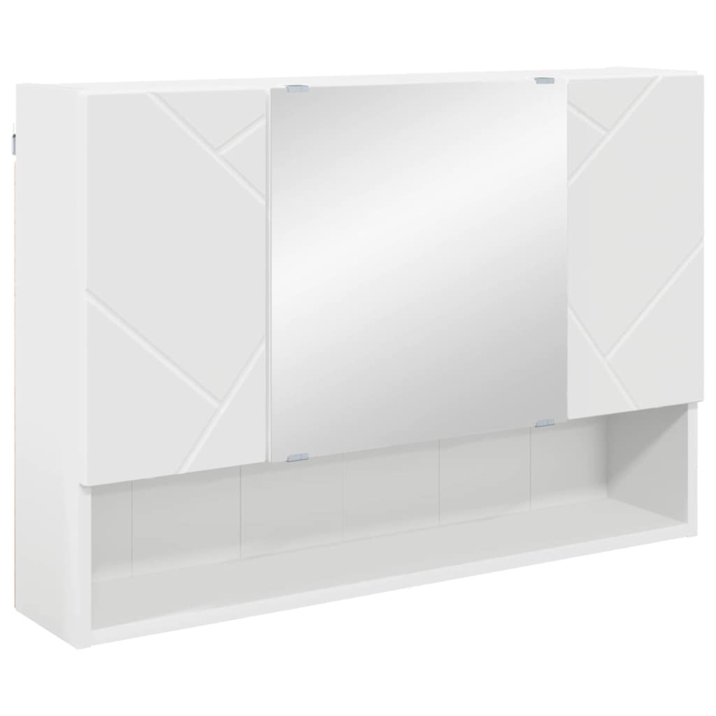 Bathroom Furniture Set with Shelf 2 Pcs White Plywood and Metal
