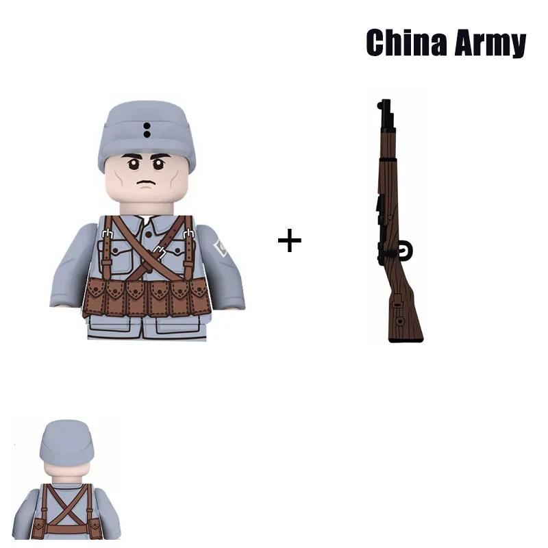 Kids Toys WW2 Military Army Sets Building Blocks Soviet US China Soldiers Mini Action Figures Medal Toys For Kids Birthday Gifts