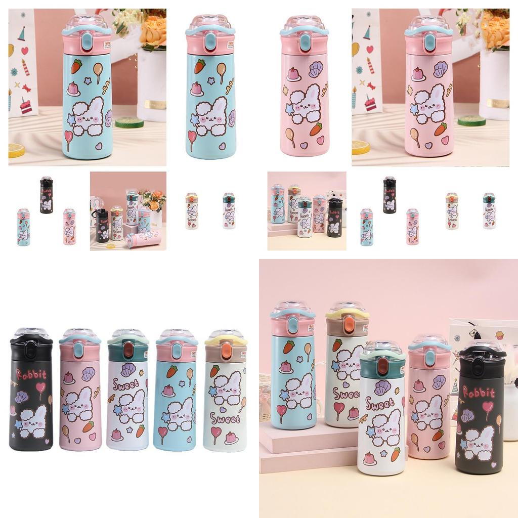 Insulated Cup With Cute Cartoon Design 304 Stainless Steel, Portable And Easy To Carry
