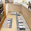Kitchen Floor Mat, Long Carpet, Made of Velvet Material, Washable, Suitable for Kitchen, Corridor, Laundry Room, Living Room Decoration