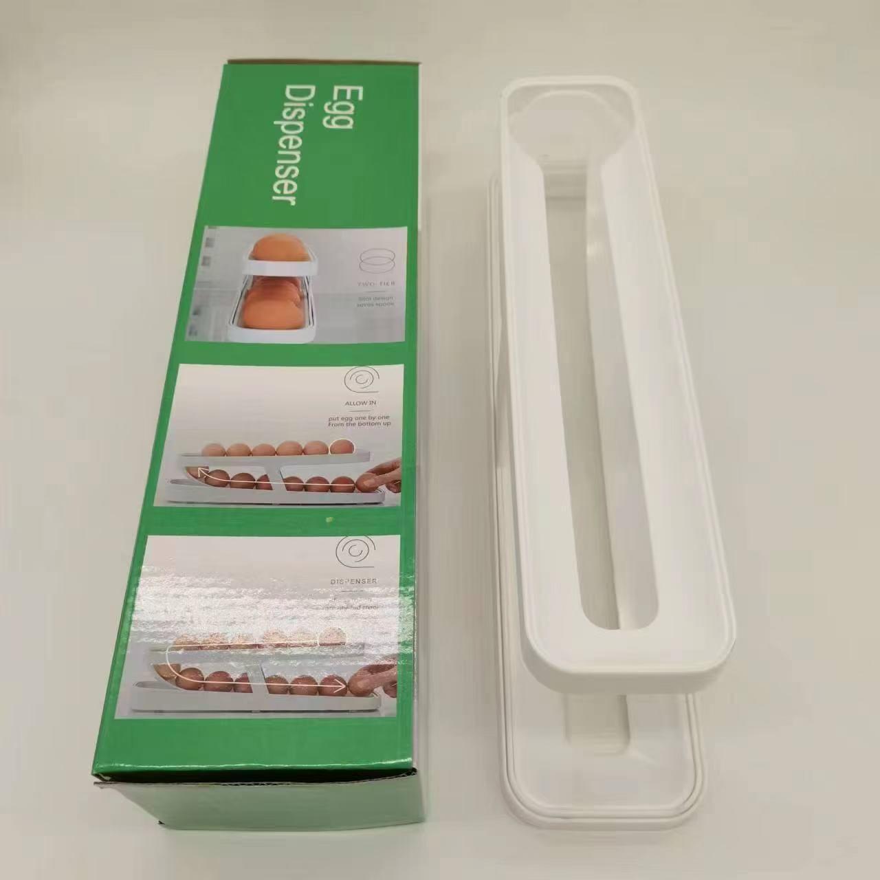 Cross-Border Egg Storage Box: Double-Layer Fridge Door Tray