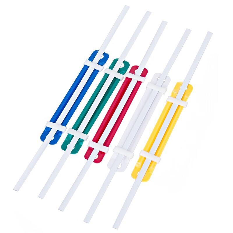 Deli 80mm Colorful Plastic Binding Clips (5 Boxes)