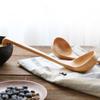 Cooking with Hanging Hook Natural Wooden Heavy Duty Tableware Soup Ladle Scoop Serving Spoon
