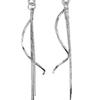 1 Pair Women Earrings Infinity Symbol Tassel Long Earrings Cubic Zirconia Inlaid Metal Polished Drop Earrings Jewelry Gift