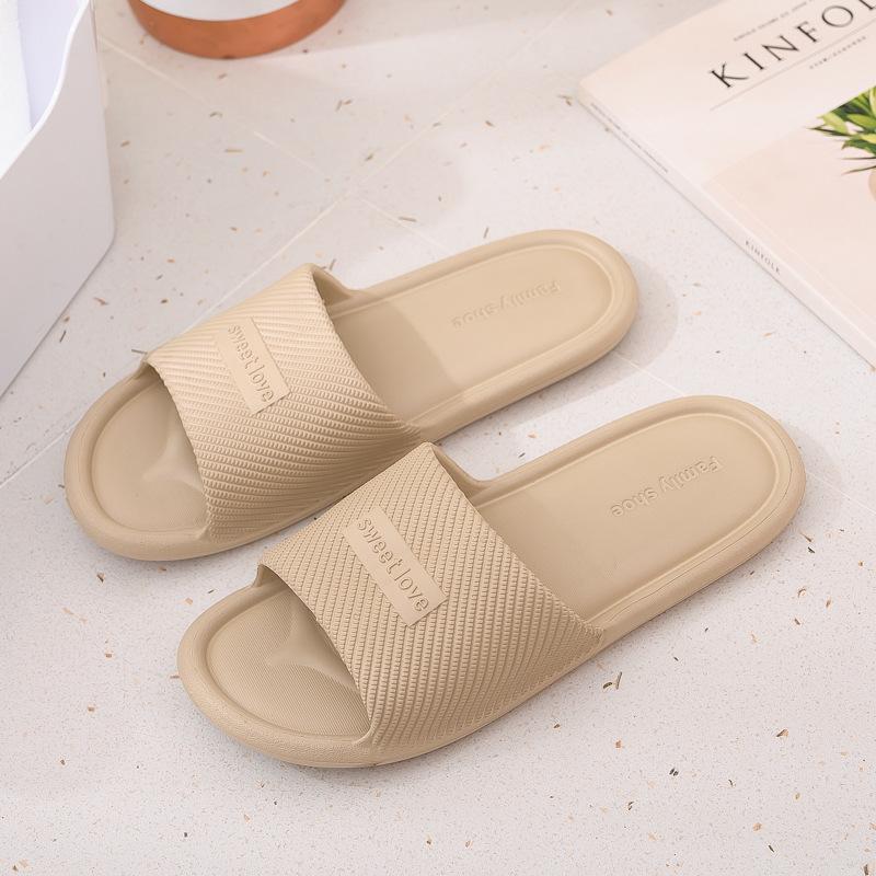 Household Couple Slide Slippers Non-Slip Soft Sole Indoor Bathroom Comfortable Lightweight Home Footwear for Men and Women