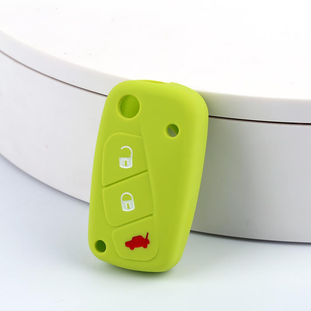 Silicone Key Cover Fob Case For Fiat Panda Idea Stilo Ducato Bravo 500 Doblo Grande Punto Bravo Minibus Linea 3 Button Remote