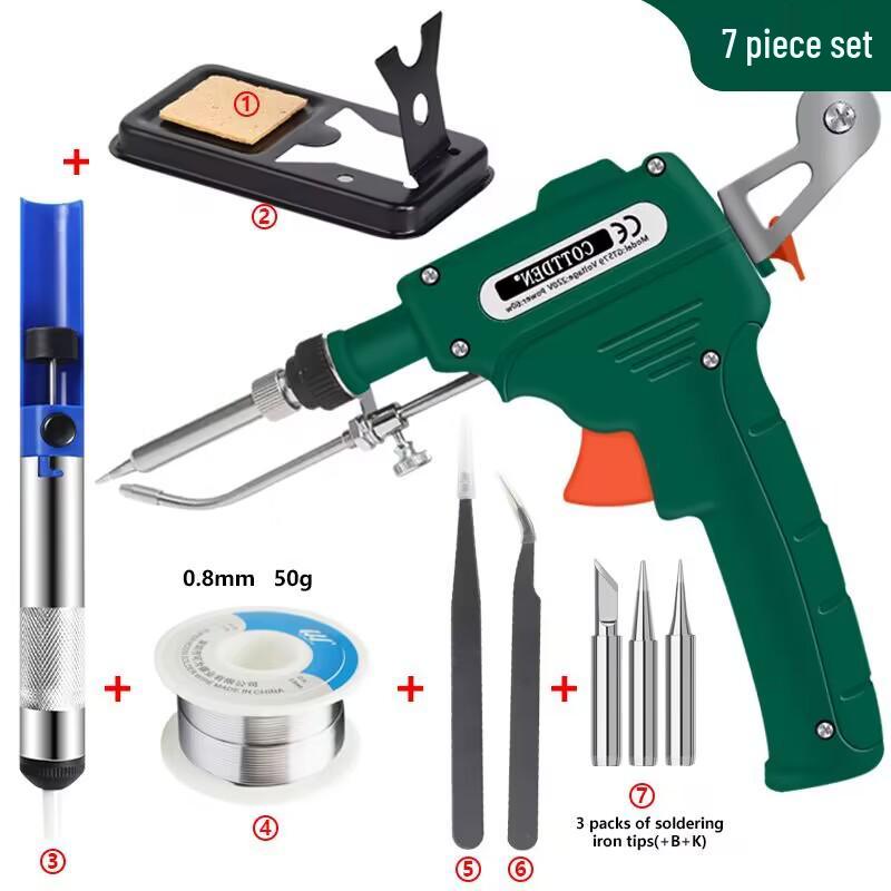 Grenzüberschreitendes Handheld-Elektrolötkolben-Set mit interner und externer Heizung, manueller Lötzinnzufuhr, 60W/80W.