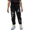 Jordan Letter Logo Print Drawstring Knit Sports Pants Women Bottoms Black DZ3385-010