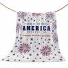 Independence Day design digital-printed polyester Bedroom velvet flannel cover blanket Fleece soft sofa cover blankets for beds