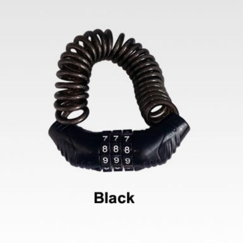 

Bicycle Accessories Durable Helmet Lock Chain 4 Digit Password Combination Portable Bike Motorcycle Anti-theft Cable Lockstitch чорний