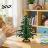 Mini Xmas Tabletop Decor with Lights Wooden Christmas Tree Advent Calendar 2026 24-Day Interactive Gift for Kids Ornaments Countdown Holiday