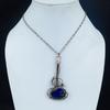 Lapis Lazuli Pendant Handmade Gemstone Jewelry, 999 Copper Wire Wrapped Pendant ,Unique Design Jewelry Pendant