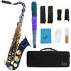SLADE Bb Tenor Saxophone Kit B-flat Muti-color Brass Pipe Saxophone Pro Woodwind Instrument With Glove Reed Saxphone Parts