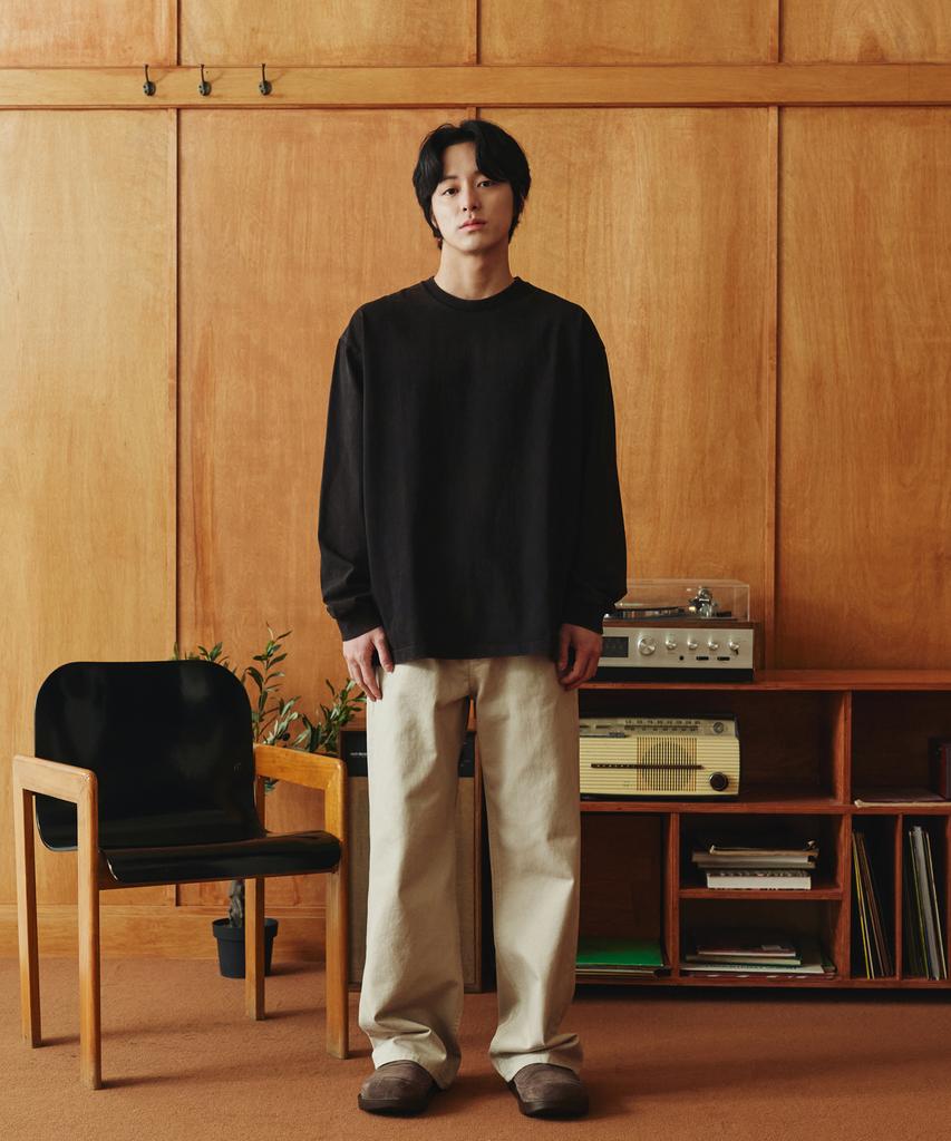 DENMADE Den0602 Extra Wide Cotton Pants (Light Beige)