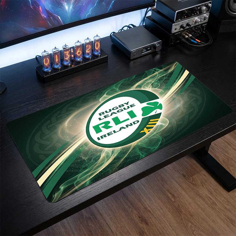 Ireland Rugby Pattern Mousepad Anti?Slip Rubber Desk Pad For Gaming Working Desktop Decoration