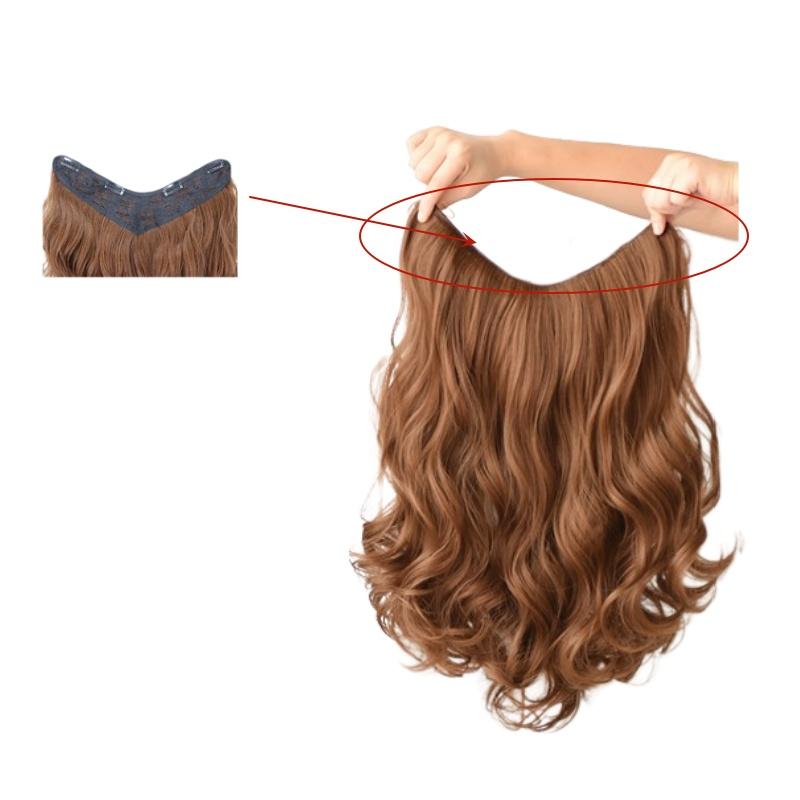 Synthetic Straight 45cm18in Curly Hair Pads Extensions Clip In Wig Hairpiece