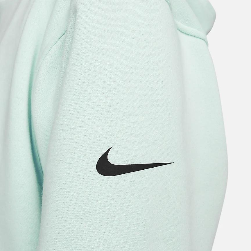 Nike Sabrina Letter Label Hooded Fleece Lined Casual Sweatshirt Women's Ice Emerald Blue FJ4450-346