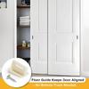 AntiScratch Plastic Pocket Door Bottom Guides Smooth Sliding For Carpeted Floor Jamb Mounted Slotted Hole Design