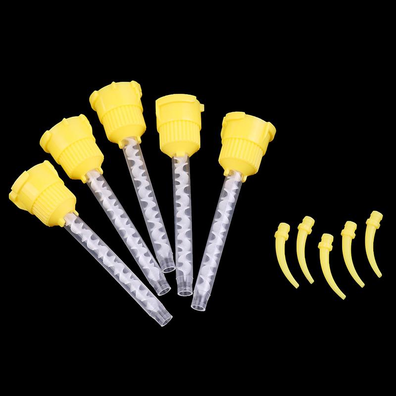 50Pcs Dental Mixing Tips Impression Materials Lab Denture Laboratory Color Tubes Disposable Silicone Rubber