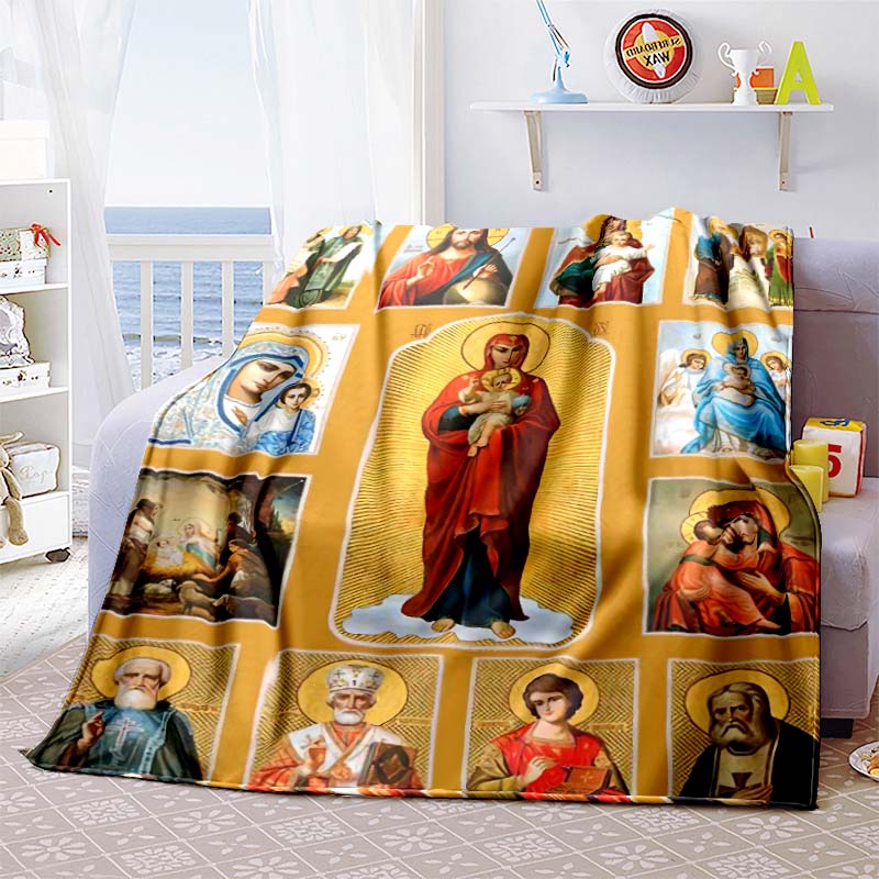 3D Modlitwa Święta Biblia Krzyż Jezus Miękki Flanelowy Koc do Łóżka Sypialnia Sofa Piknik, Narzuta na Pokrycie Wypoczynek Na Zewnątrz Drzemka Prezent