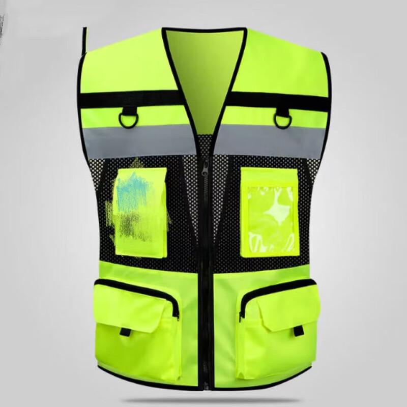 High-Visibility Multi-Pocket Reflective Safety Vest