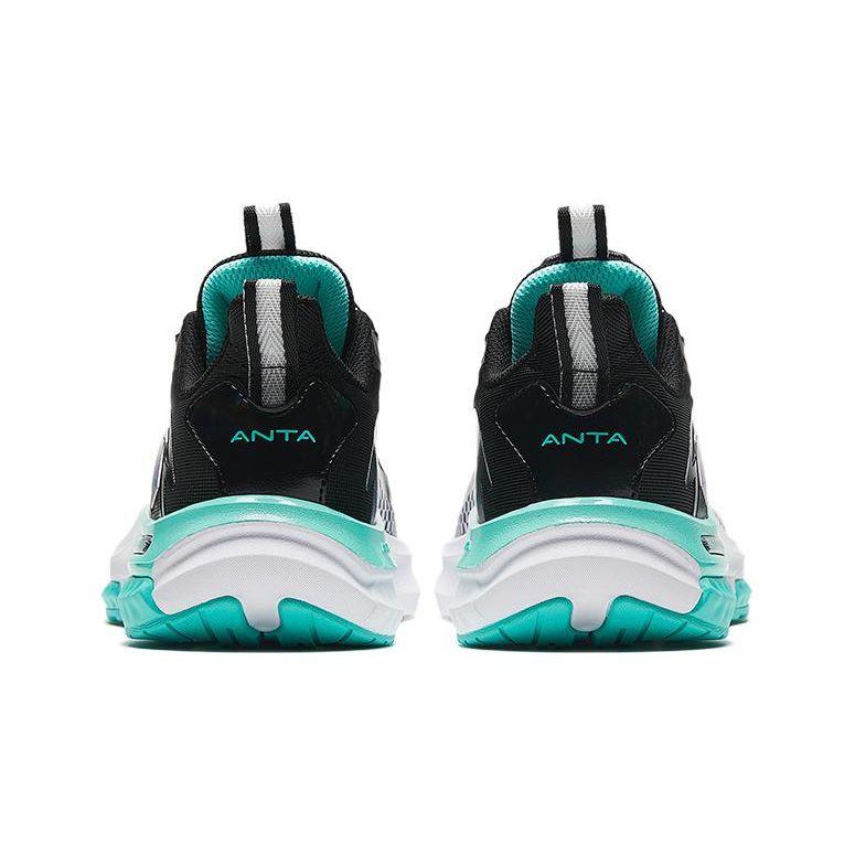 Anta Lingfeng Shock Absorption Low Top Kids Running Shoes Kids Running Shoes Black Green 312335530-5