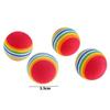 10PCS Pet Rainbow Play Balls Interactive Rattle Scratch Chew Training Toy Balls for Kitten Cat Dog Supplies