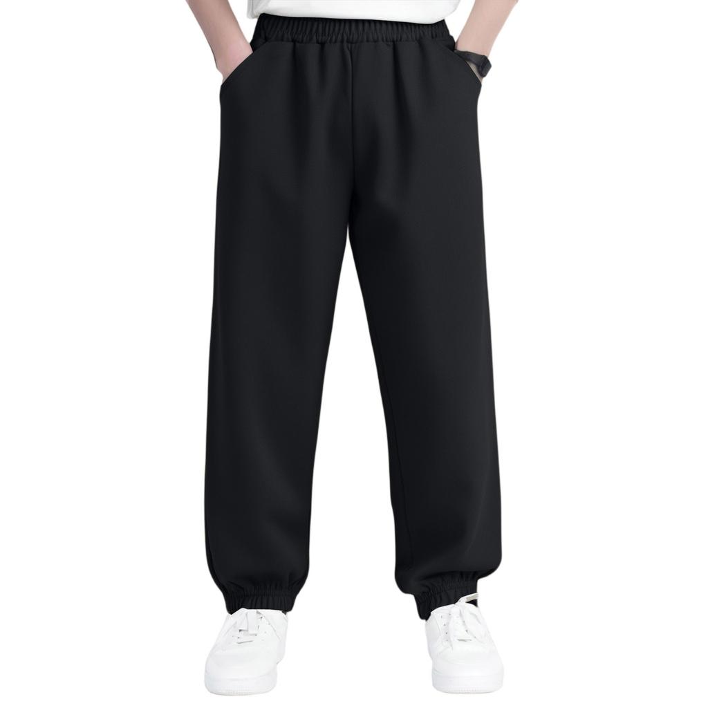 Kids' Casual Pants - Solid Color Sport Pants With Pockets