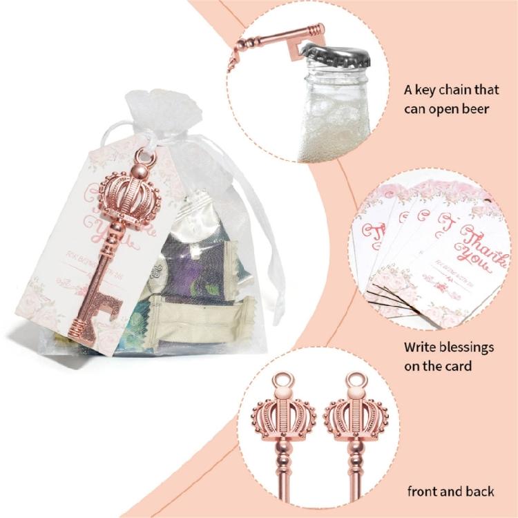 Wedding Party Bottle Opener Gift Bags with Candy Decorative Pack of 50