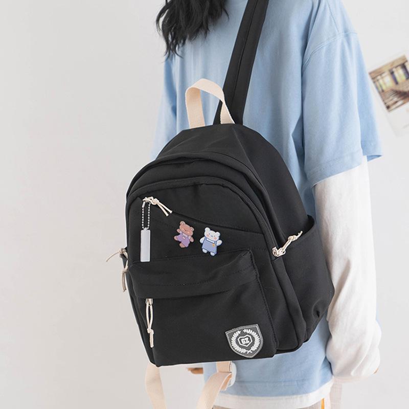 Love Plecak Damski Tornister Uczniowie Gimnazjum Moda Mały Plecak Lekka Casualowa Torba Płócienna