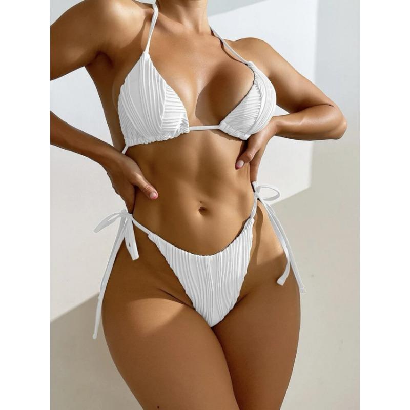 New Drawstring Strap Split Bikini Swimwear Bikini