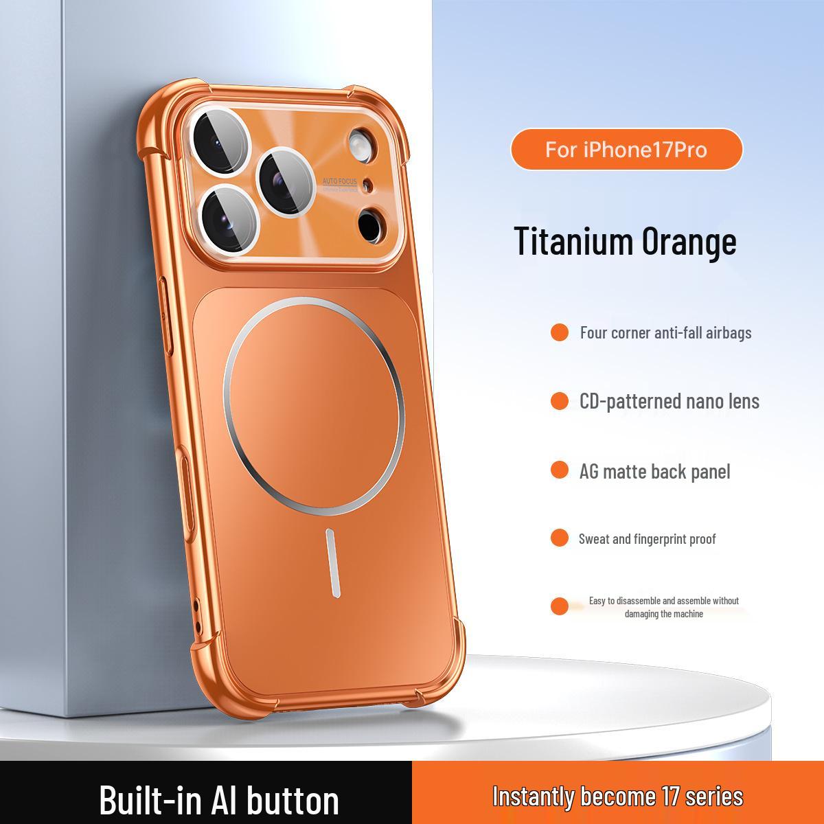 

iPhone 17 Pro Max Anti-Drop Case with Frosted Back and Magnetic Attraction - Full Coverage Protection iPhone 16 Pro Max