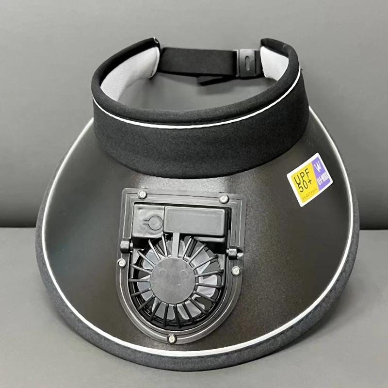 Breathable Cooling Fan Hat Sunscreen Fan Sun Visor Hat Fishing Hat Cooling Peaked Cap Hat Usb Charging Hat Fan For Sport Sunhat