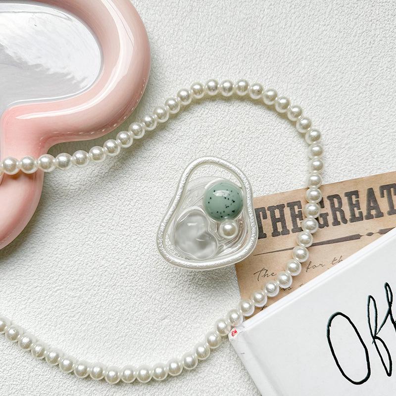Epoxy Mobile Phone Airbag Bracket Female Paste Retractable Stable Portable Wind Pearl Gem