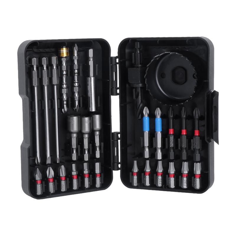 

Набор отверток с крестовой головкой, 27 шт., набор бит для электрика, 1/4 дюйма, шестигранная крестовая отвертка, сверло, электрическая отвертка 1