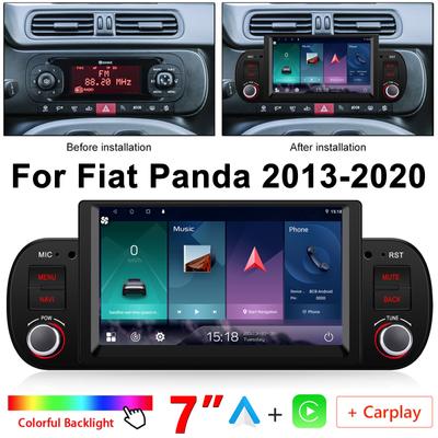 Android 13 Auto Carplay Autoradio per Fiat Panda 2013-2020 Stereo Multimedia Video Player 1 Din Navigazione GPS 4G DSP Unità principale