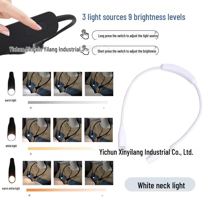 Rechargeable Foldable LED Neck Light & Reading Lamp with Eye Protection