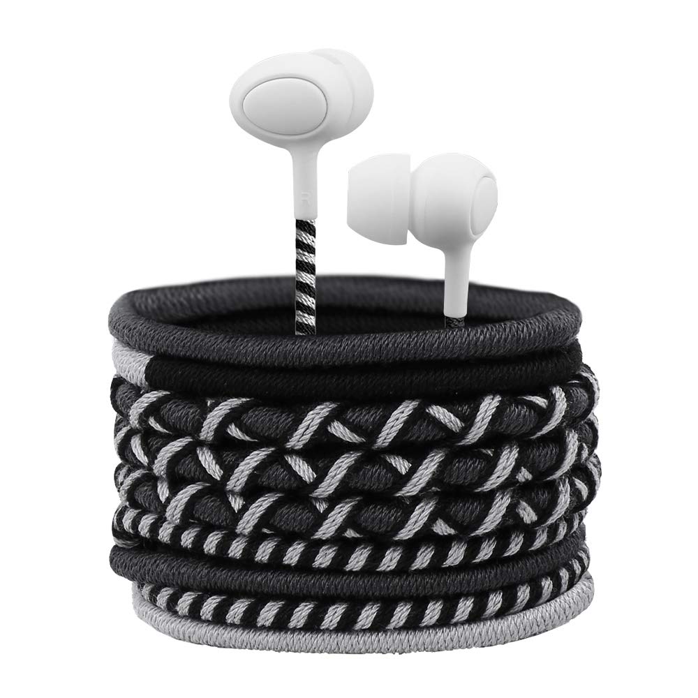 

URIZONS Nylon Braided Wired Earphones, Tangle-Free, Lighting Earbuds with Microphone Controller and Noise Blocking, Compatible with iPhone