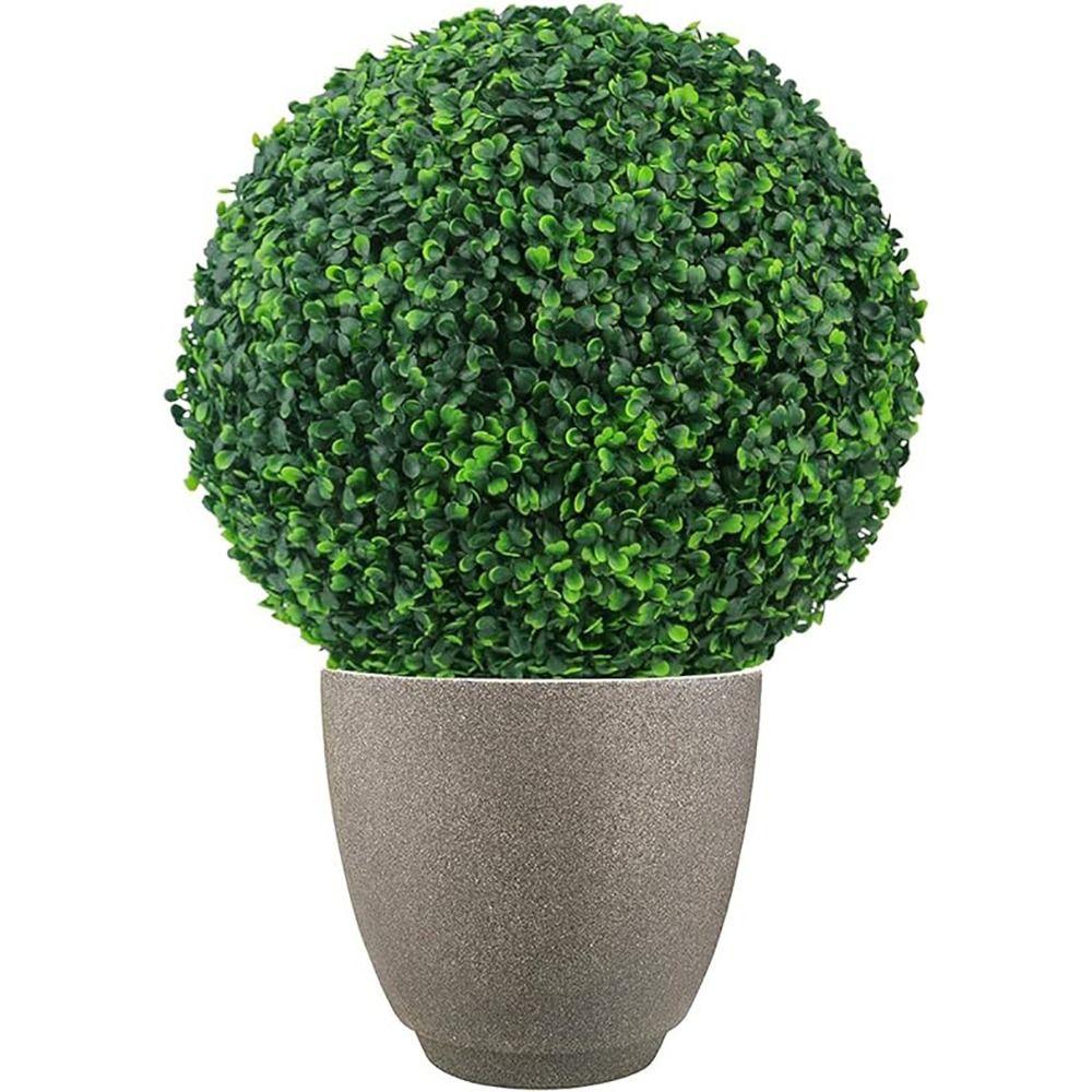 Multi-Size Artificial Green Grass Ball Green Purple Greenery Plants Ball  Indoor Outdoor
