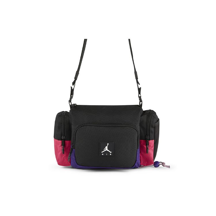 Jordan Classic Airman Patch Logo Multi-Pocket Polyester Waist Bag Crossbody Bag Unisex bags Black DD3029-010 Black