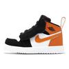 Jordan Air 1 Mid Alt Comode Semplici Antiscivolo Ammortizzanti Scarpe da Passeggio Mid-Top Scarpe per Bambini Nero Bianco Arancione AR6352-058