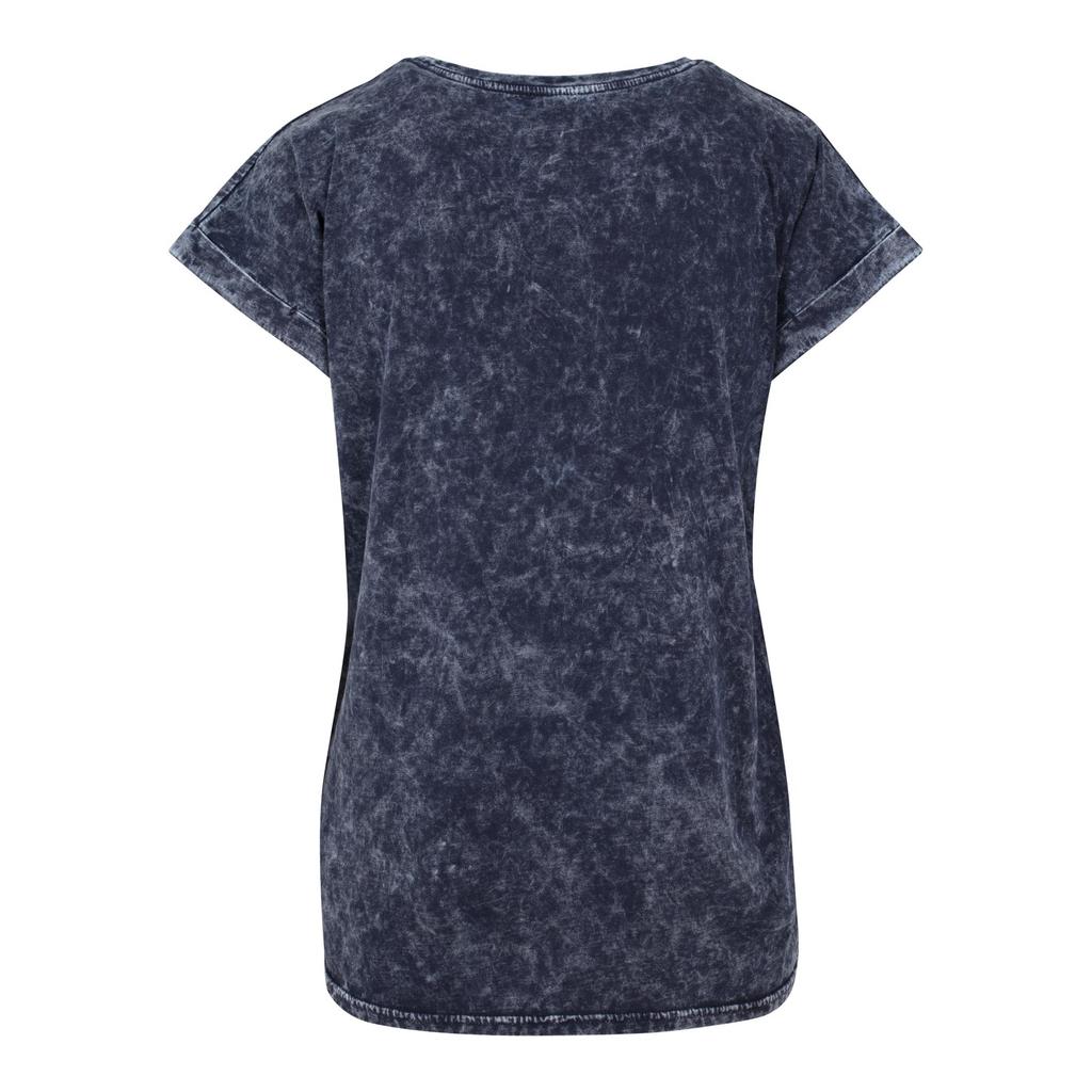 Build Your Brand Womens/Ladies Acid Wash Extended Shoulder T-Shirt