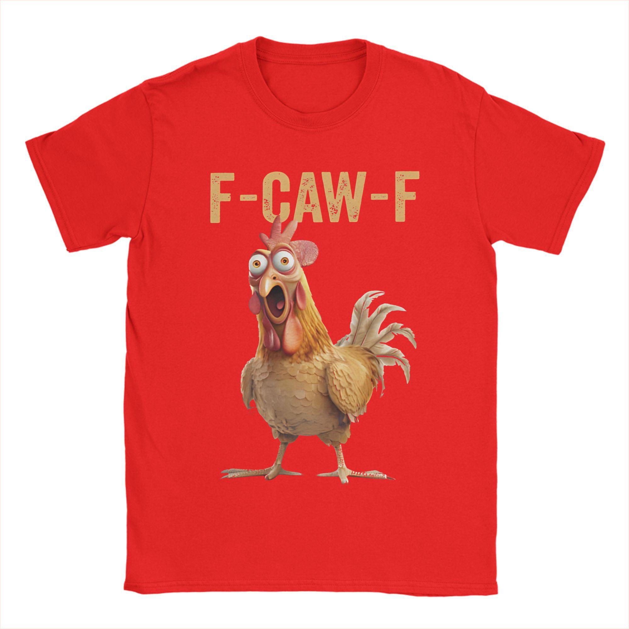 F CAW F Курица Смешной Мем Черный Ворон F-Caw-F Черная Птица Мерч Унисекс Футболка Хлопковая Футболка С Принтом Футболка Одежда S