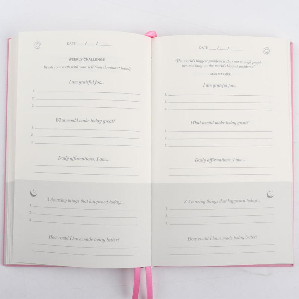 Linen Hard Cover Daily Notebook A5 Paper Schedule Notebook Gratitude Journal Notebook Record Daily
