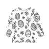 Children's Easter Printed Round Neck Seven Quarter Sleeve Casual T-shirt